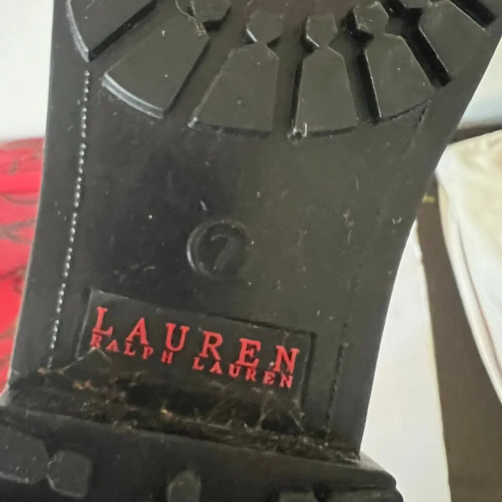 LAUREN BY RALPH LAUREN ROSSALYN EQUASTRIAN RAIN BOOTS SZ 7 US - Picture 7 of 8